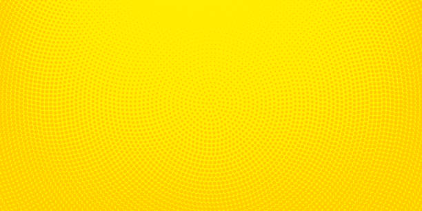 Yellow halftone spotted background